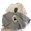 Children's Spring and Autumn Collection 2025 New Cartoon round-neck long-sleeved T-shirt, casual Korean-style pure cotton base layer for boys and girls Item Picture